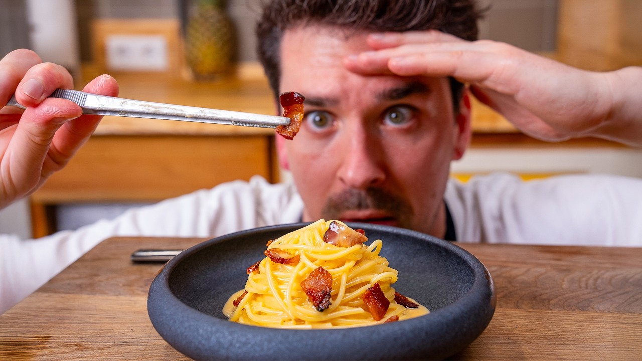 Cremige Carbonara mit Pecorino und Parmesan